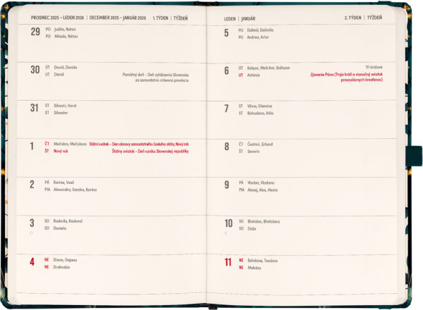 NOTIQUE Planbook diár/notes Líška 2026, 13 x 21 cm 1