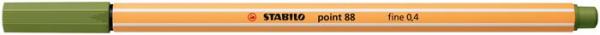 Liner, 0,4 mm, STABILO "Point 88", machovo zelený 1
