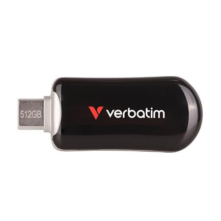 USB kľúč, 512GB, USB-C 3.2 Gen1, VERBATIM "Plectra", čierny 1
