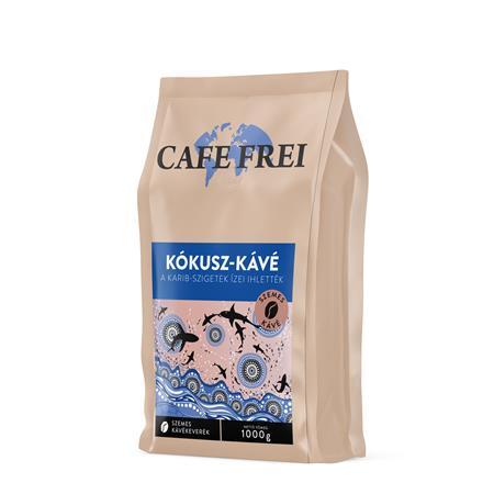 Káva, pražená, zrnková, 1000 g, CAFE FREI "Karibské ostrovy", kokosová 1
