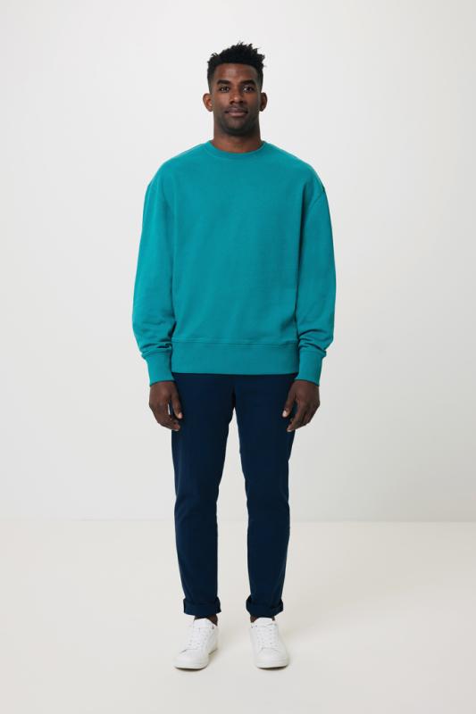 Mikina IQONIQ Kruger relaxed fit z recykl. bavlny verdigris XS 9