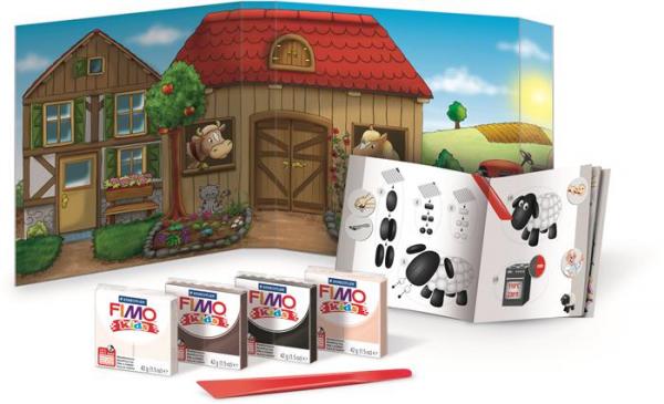 Modelovacia hmota, 4x42 g, FIMO "Kids Form & Play", farma 2