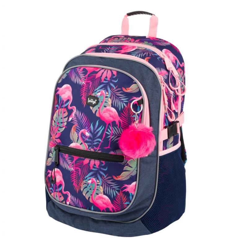 BAAGL SET 4 Flamingo: aktovka, peněženka, penál, sáček 2
