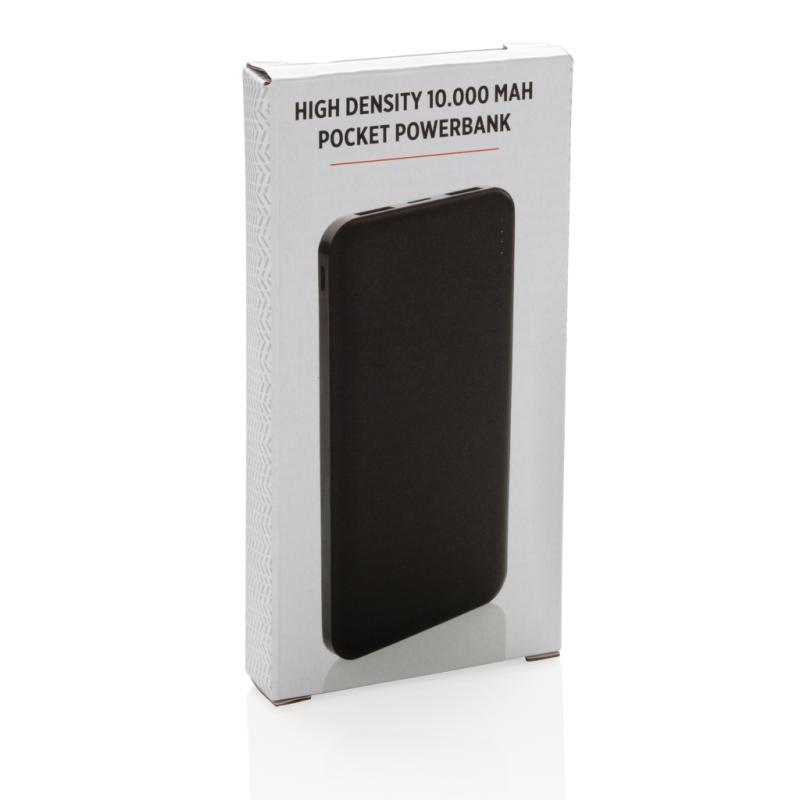 Vrecková powerbanka s vysokou hustotou batérie 10 000 mAh čierna 12