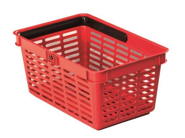 Nákupný košík, plastový, 19 l, DURABLE, červená 1