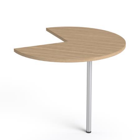 Prídavný stôl, 270°, sivá kovová noha, priemer: 90 cm, MAYAH"Freedom SV-44", jaseň 1