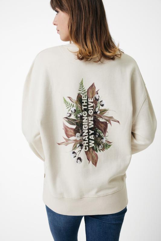 Mikina IQONIQ Kruger relaxed fit z recykl. bavlny natural raw XXL 8