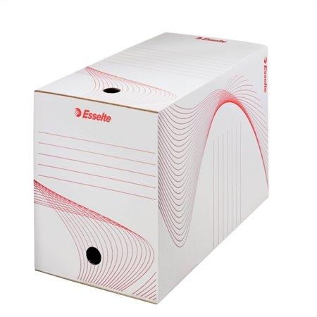 Archívny box, A4, 200 mm, kartón, ESSELTE "Boxy", biely 2
