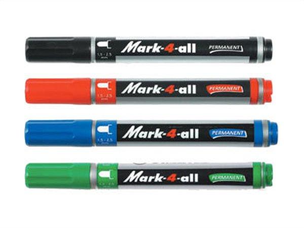 STABILO Permanentný popisovač "Mark-4-all", kužeľový hrot, zelený