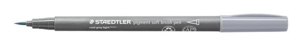 Fixka v tvare štetca, sada, STAEDTLER "Pigment 372", 6 rôznych odtieňov čiernej a sivej 6