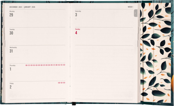 NOTIQUE Týždenný magnetický diár Líška 2026, 11 x 16 cm 1