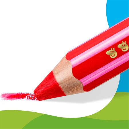 Farebné ceruzky, sada, šesťhranné, jumbo, STAEDTLER „Noris® junior 140", Peppa Pig, 6 fari 3