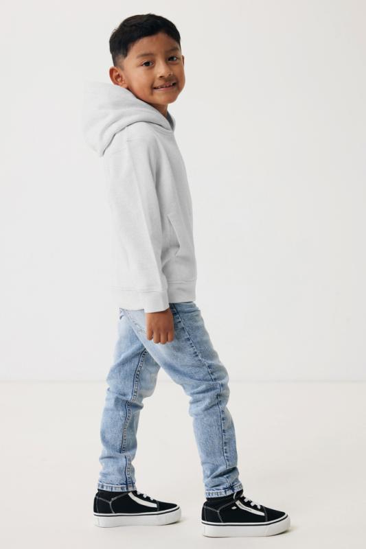 Detská mikina s bočnými vreckami IQONIQ Yengo z rec. bavlny light heather grey 5-6r (110-116cm) 13
