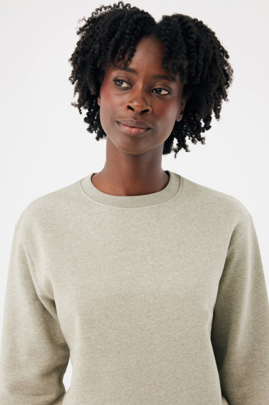 IQONIQ Toria Unisex mikina s okrúhl. výstrihom z rec. bavlny light heather green L 14