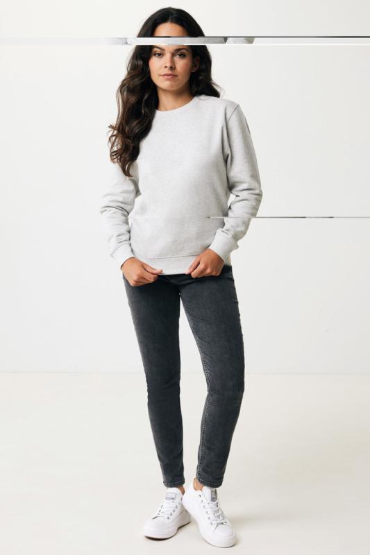 Ľahká mikina IQONIQ Etosha z recykl. bavlny light heather grey 5XL 5
