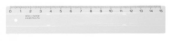 KOH-I-NOOR Pravítko KOH 742500, priehľadné, 15 cm