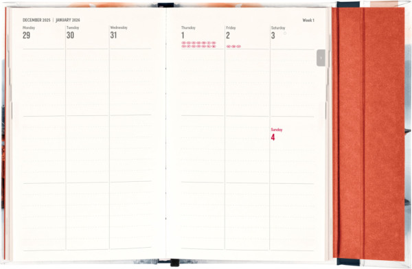 NOTIQUE Týždenný magnetický diár Japonsko 2026, 13 x 21 cm 1