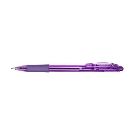 Guľôčkové pero, 0,35 mm, stláčací mechanizmus, PENTEL "BK417", fialová 1