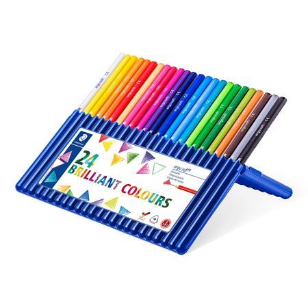 Farebné ceruzky, sada, trojhranné, STAEDTLER "Ergosoft® 157", 24 rôznych farieb 2