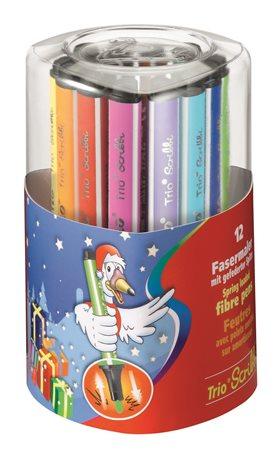 Fixky, 1,5-2 mm, STABILO "Trio Scribbi", 12 rôznych farieb 1