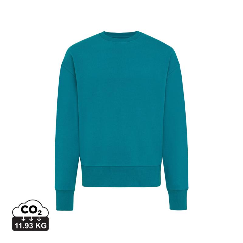 Mikina IQONIQ Kruger relaxed fit z recykl. bavlny verdigris XXL