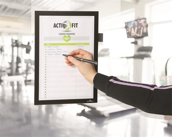 Informačný panel, A4, samolepiaci, na písanie poznámok, DURABLE DURAFRAME® "NOTE", čierna 2