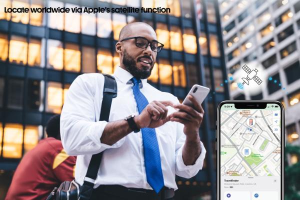 Cestovná peňaženka s lokátorom Travelfinder z RCS polyesteru čierna 13
