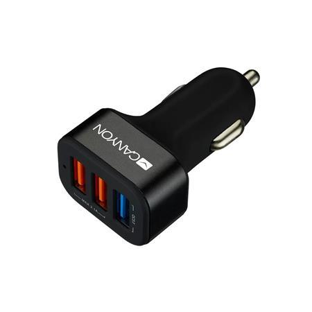 Nabíjačka do auta, 3xUSB, QC 3.0, 2,1A, CANYON "C-07" 1
