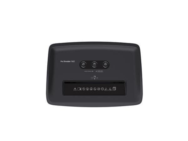 Skartovací stroj, konfety, 15 listov, HP "Pro Shredder 15CC", tmavosivá 3
