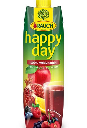 Ovocná šťava, 100%, 1 l, RAUCH "Happy day", červený multivitamín 1