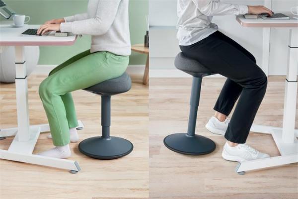Balančná stolička na sedenie, ergonomická, LEITZ "Ergo Active", tmavosivá 6