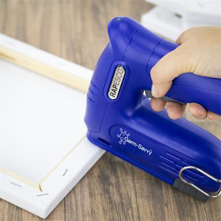 Sponkovacia pištoľ, bezdrôtová, elektrická, USB, RAPESCO Germ-Savvy "T12-USB", modrá 4