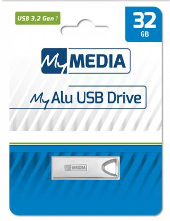 USB kľúč, 32GB, USB 3.2 Gen1, hliníkový kryt, MYMEDIA "Alu" (by VERBATIM)