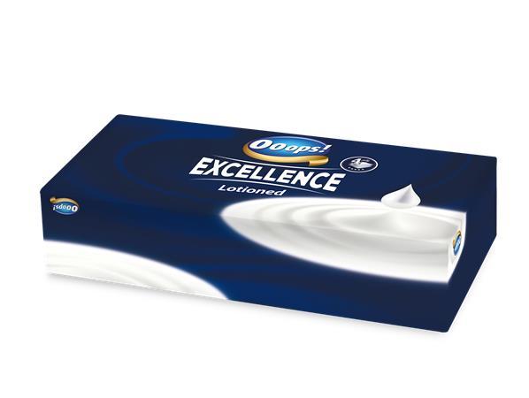 . Papierové vreckovky, v krabici, 4-vrstvové, 80 ks, "Ooops! Excellence Lotioned" 2
