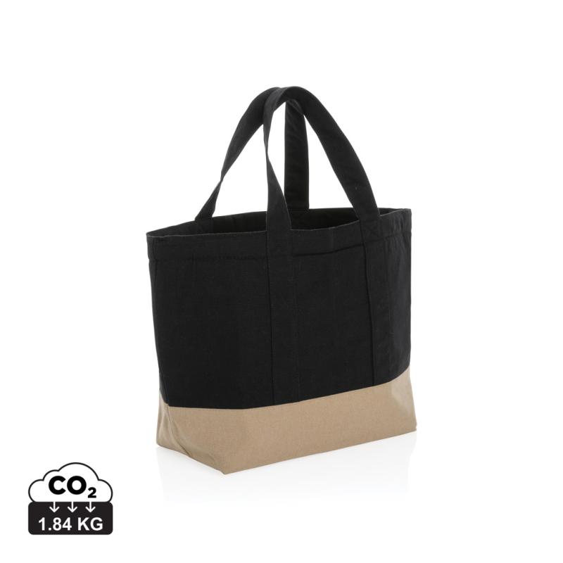 Nefarbená chladiaca taška Impact z 285g recykl. canvas AWARE čierna