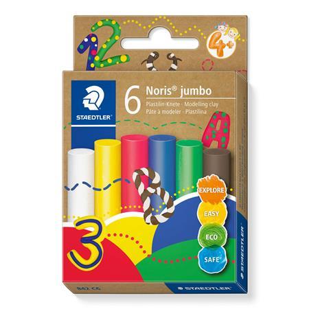 Modelovacia plastelína, sada, STAEDTLER "Noris® jumbo 842", 6 rôznych farieb 1