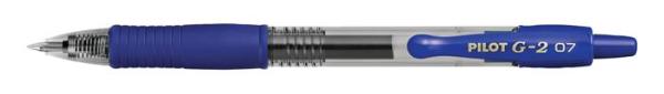 Gélové pero, 0,32 mm, stláčací mechanizmus, PILOT "G-2", modré 1
