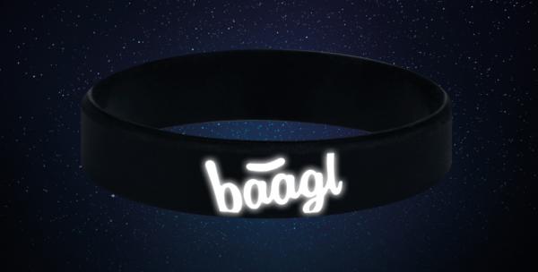 BAAGL Svietiaci náramok Logo čierny 2