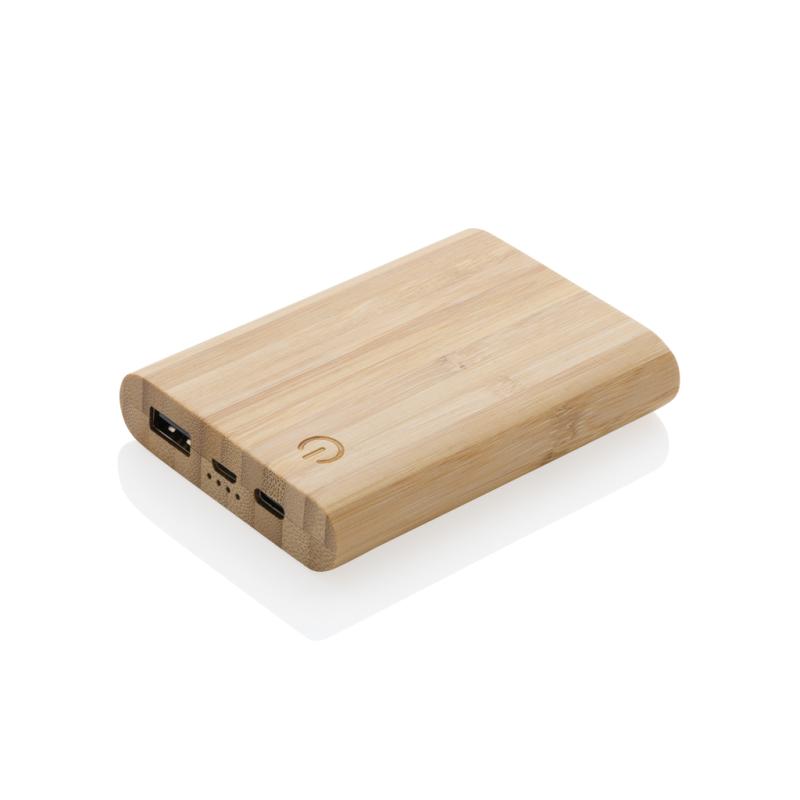Powerbanka 5 000 mAh z bambusu hnedá 1