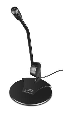 Mikrofón, stolový, drôtový, 3,5 mm jack, SPEEDLINK "Pure", čierna 1