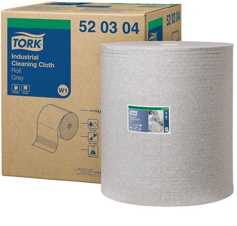 Čistiaca utierka, priemyselná, 1-vrstvová, 950 útržkov, W1 systém, TORK, sivá 1