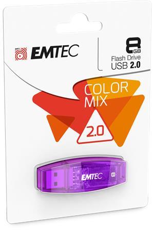 USB kľúč, 8GB, USB 2.0, EMTEC "C410 Color", fialová 1
