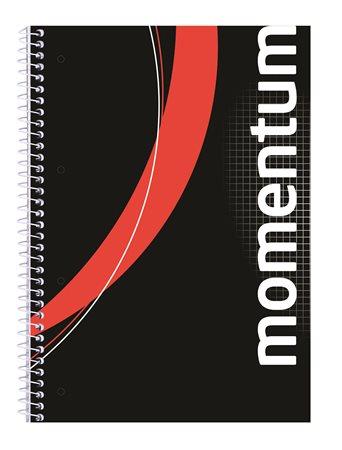 Špirálový zošit, A4, štvorčekový, 90 listov, perforovaný, dierkovaný, VICTORIA, "Momentum" 1