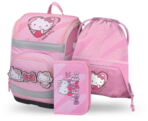 BAAGL SADA 3 Zippy Plus Hello Kitty Sweet Leopard: aktovka, peračník, vrecko GRS