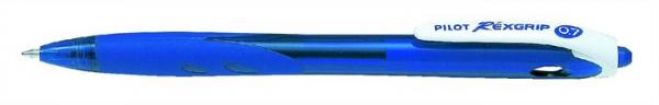 Guľôčkové pero, 0,27 mm, stláčací mechanizmus, PILOT "Rexgrip", modré 1