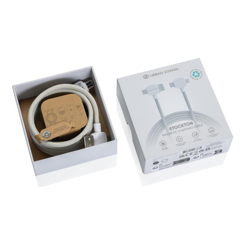 Magnetický kábel Urban Vitamin Stockton 65W z rec. TPE/PET biela 11