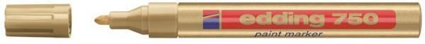 Permanentný lakový popisovač, 2-4 mm, EDDING "750", zlatý 1