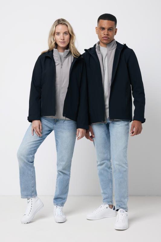 Pánska soft shell bunda IQONIQ Makalu z recykl. polyesteru čierna 4XL 4