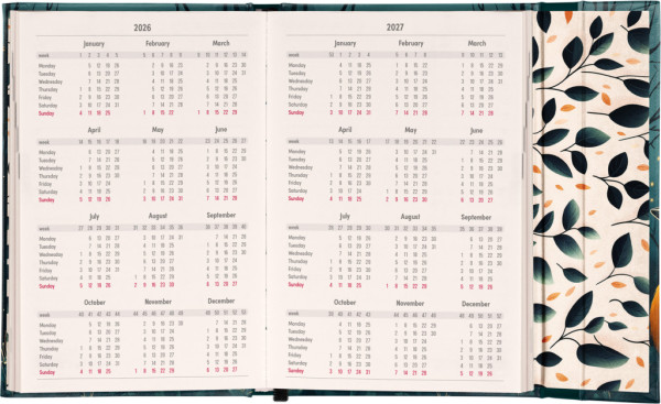 NOTIQUE Týždenný magnetický diár Líška 2026, 11 x 16 cm 2