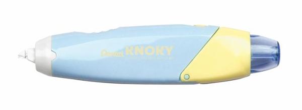 Korekčný roller, 5 mm x 6 m, naplniteľný, PENTEL "Knoky", modrý-žltý 1